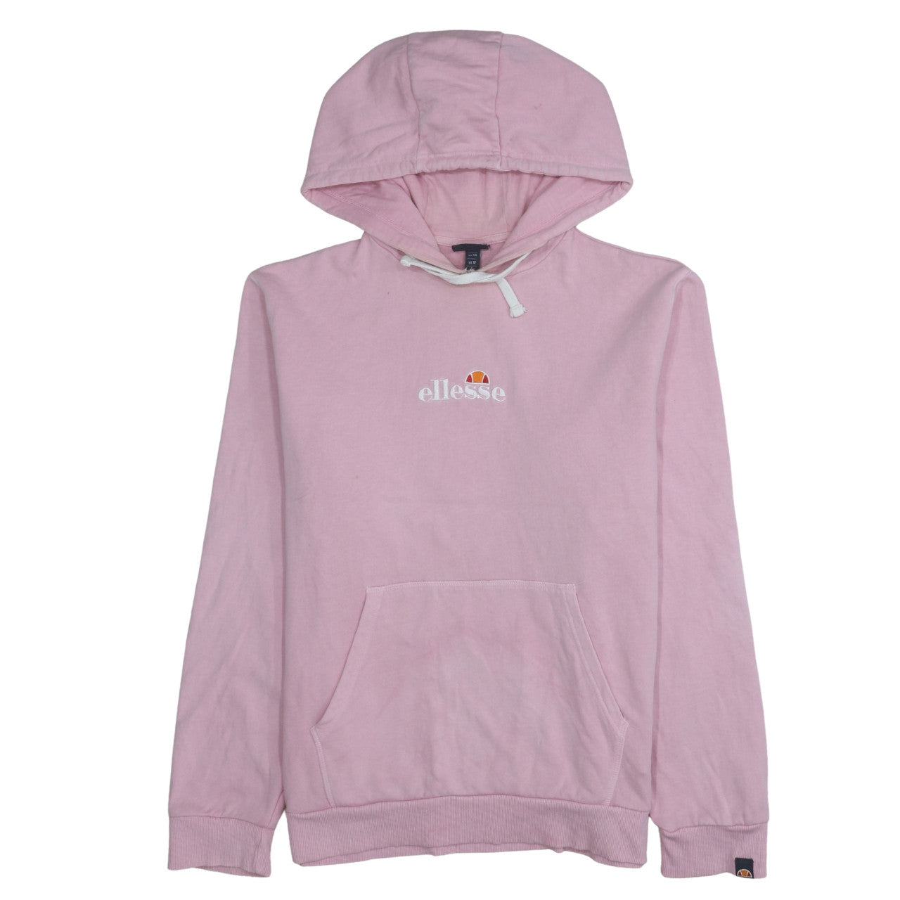 Ellesse Womens Pink Hoodie UK 16 Pullover Cotton Hooded Sweatshirt