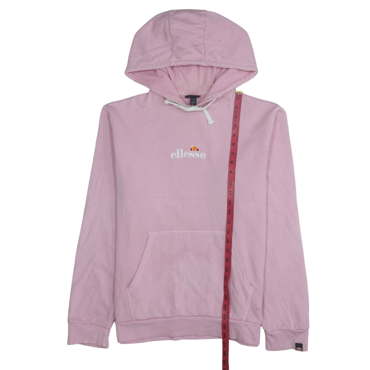 Ellesse Womens Pink Hoodie UK 16 Pullover Cotton Hooded Sweatshirt