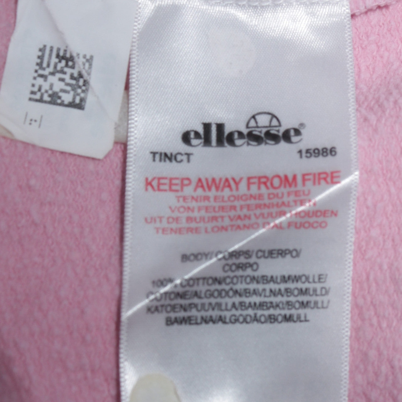 Ellesse Womens Pink Hoodie UK 16 Pullover Cotton Hooded Sweatshirt