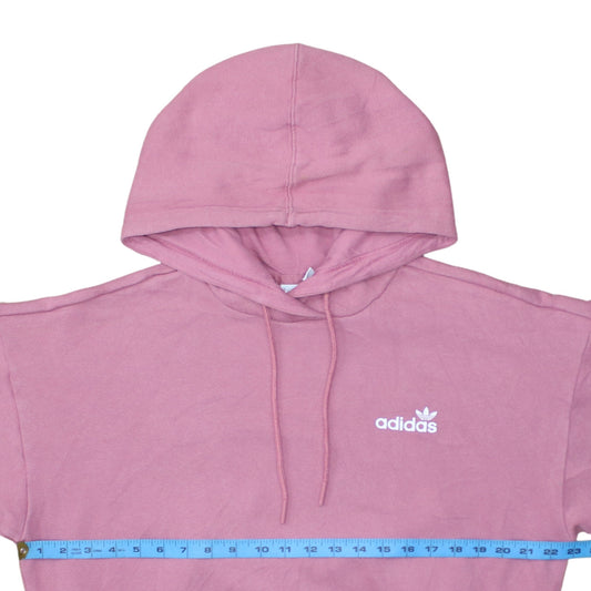 Adidas Women's Pink Pullover Hoodie Size 8 Relaxed Fit Logo Design