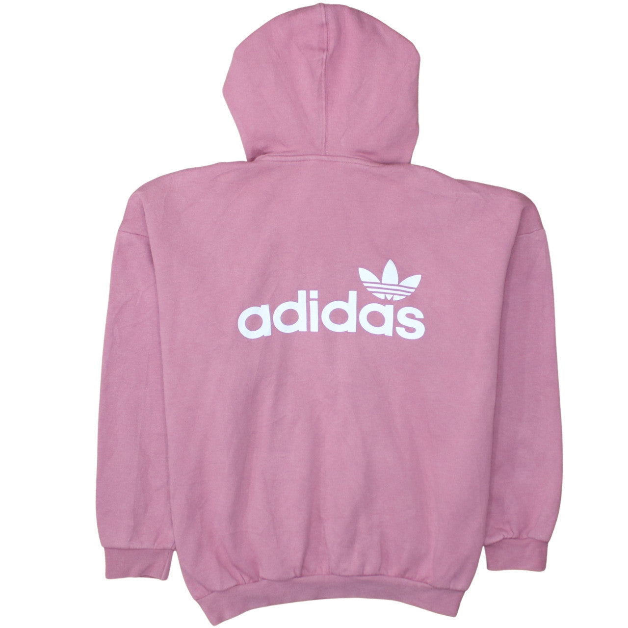 Adidas Women's Pink Pullover Hoodie Size 8 Relaxed Fit Logo Design