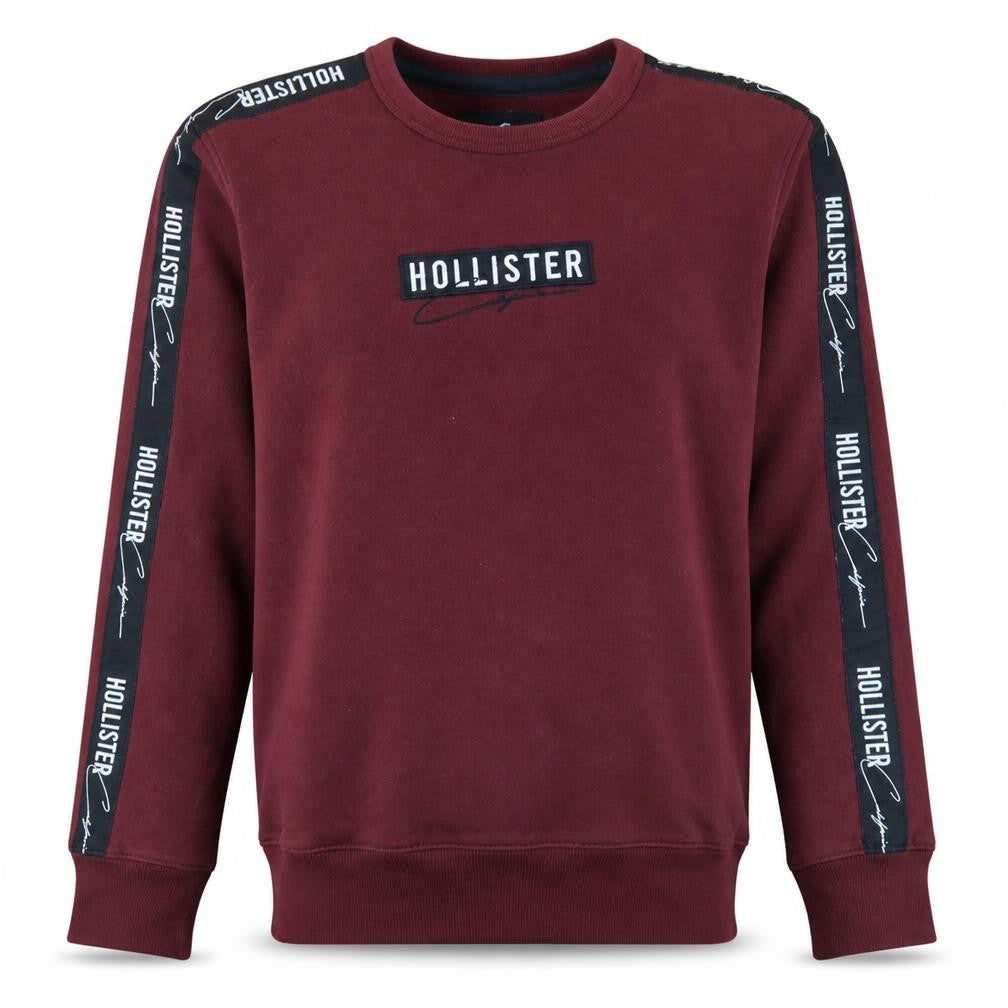 Hollister Men’s Red Logo Crew Neck Sweatshirt XS Regular Fit