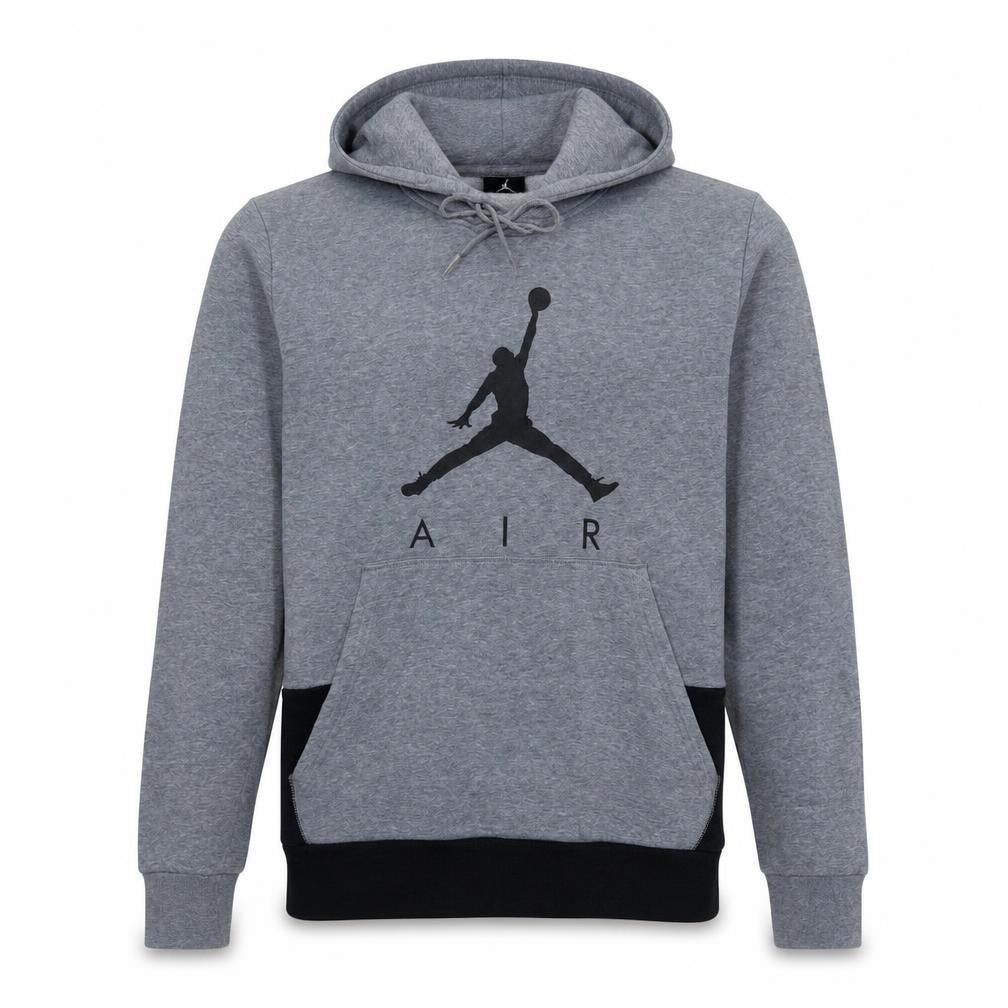 Jordan Men's Grey Pullover Hoodie M Sports Logo Fleece