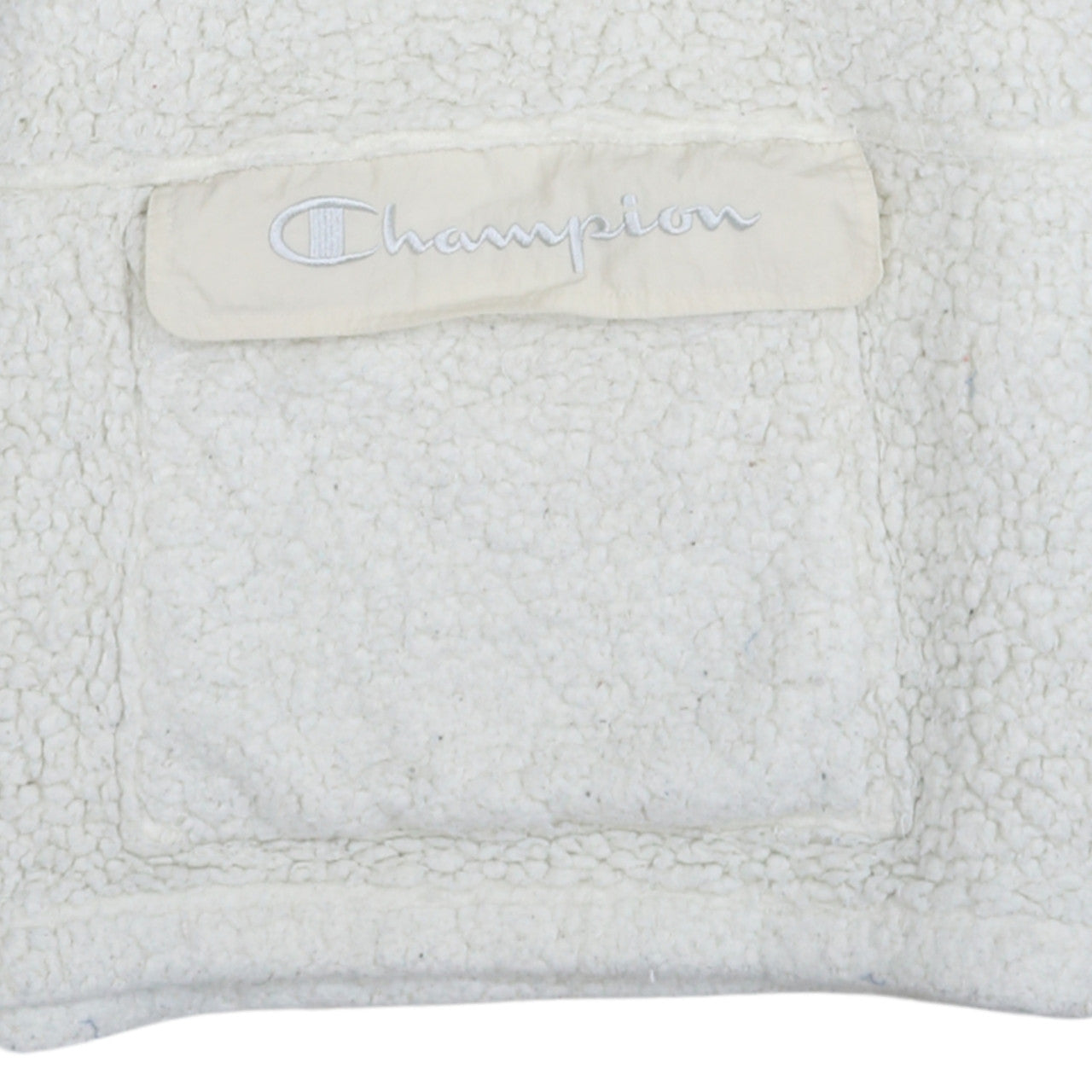 Champion Women’s Ivory Sherpa Pullover Hoodie Size M Fleece Lined Casual