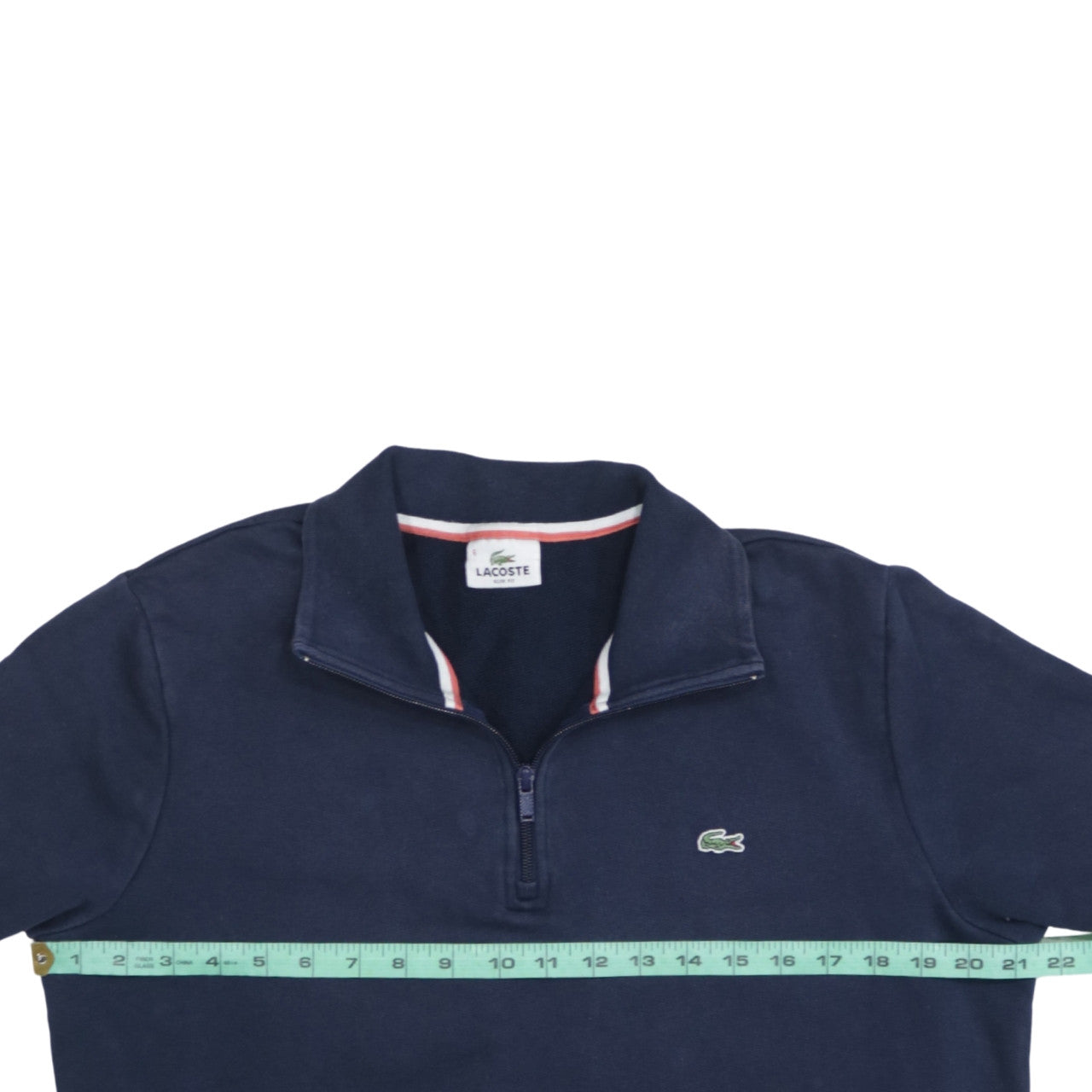 Lacoste Men's Blue XL Slim Fit 1/4 Zip Sweatshirt