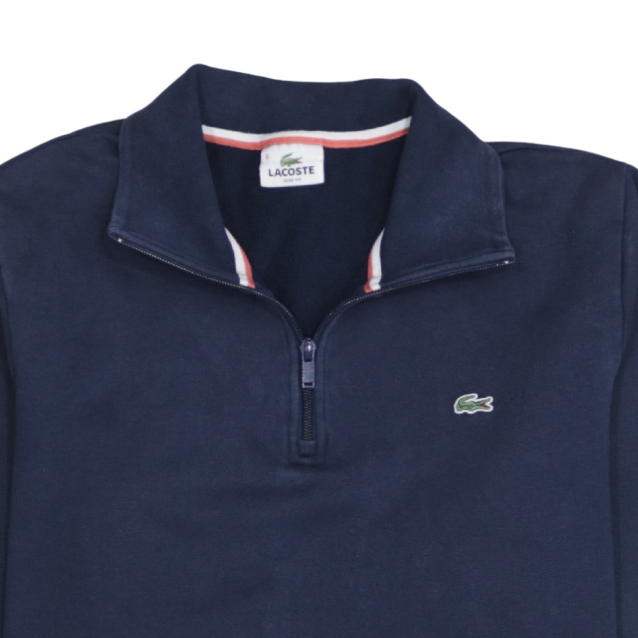 Lacoste Men's Blue XL Slim Fit 1/4 Zip Sweatshirt