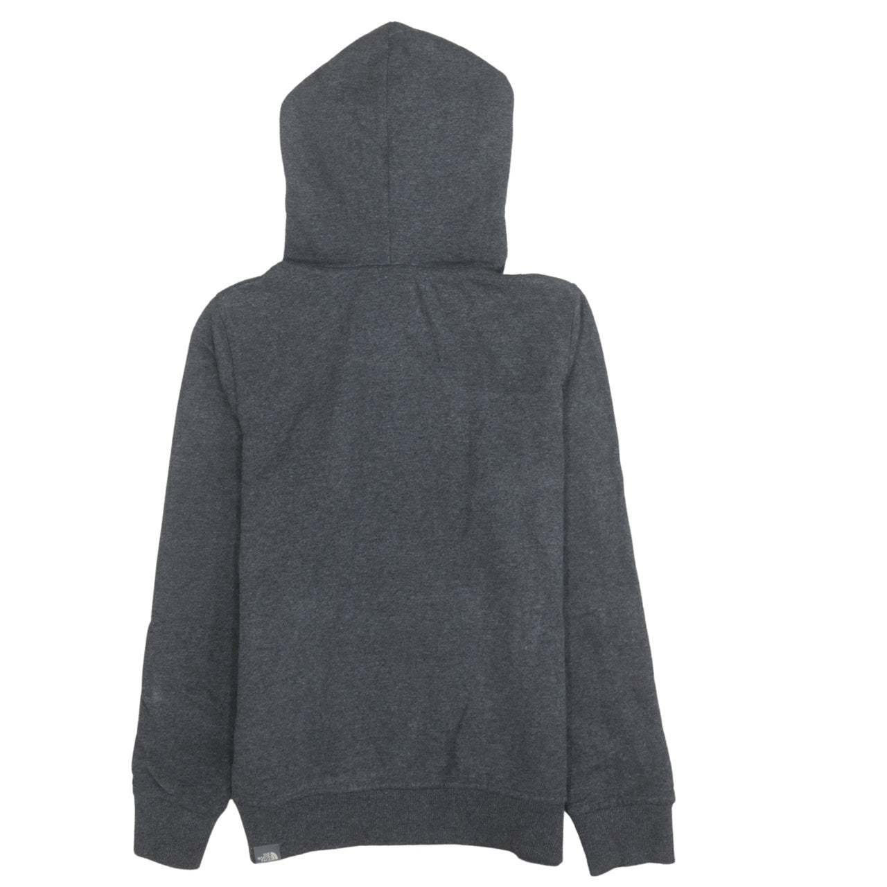 The North Face Boys Grey Pullover Hoodie L Logo Graphic Cotton Blend