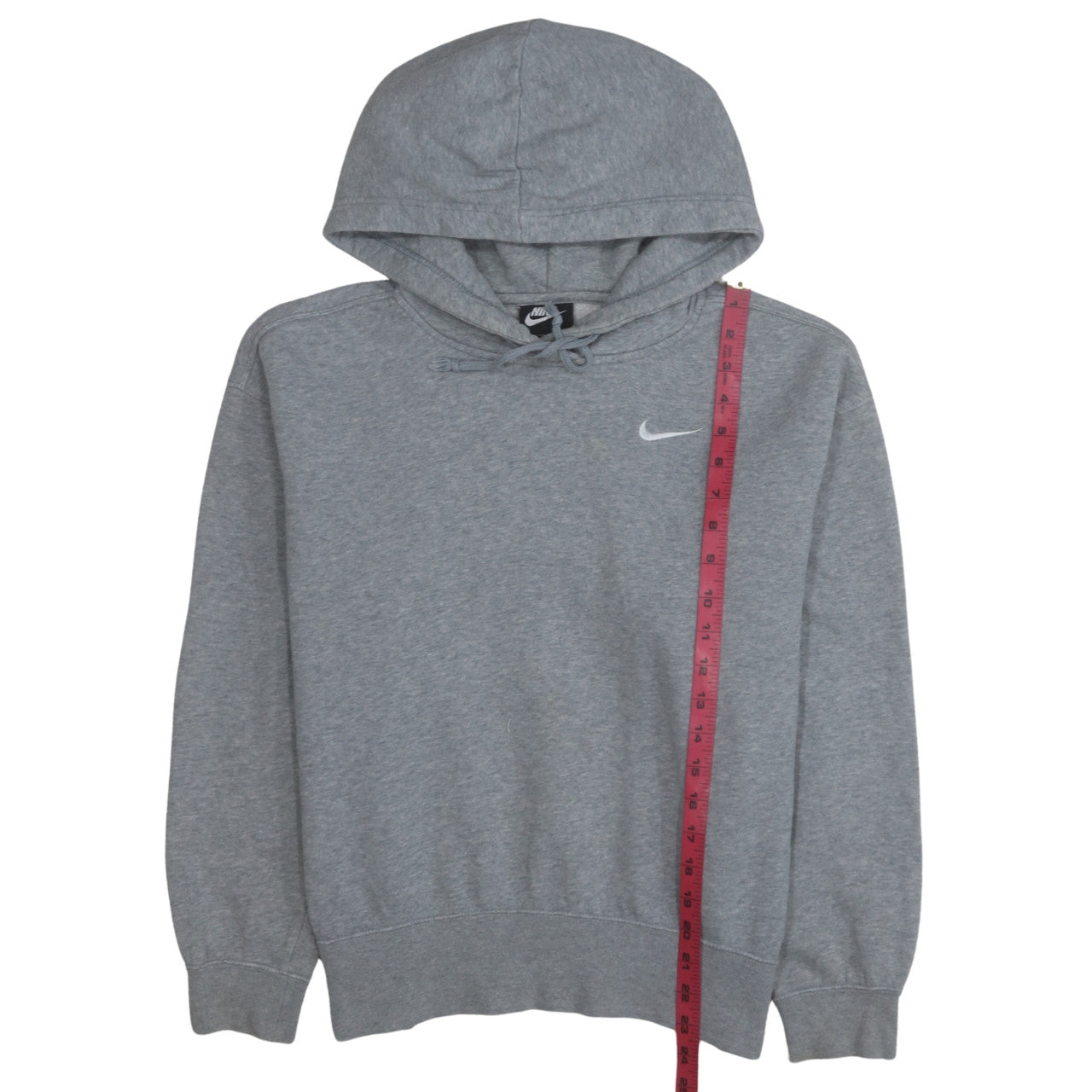 Nike Women’s Grey Small Pullover Hoodie Sweatshirt Cotton Blend