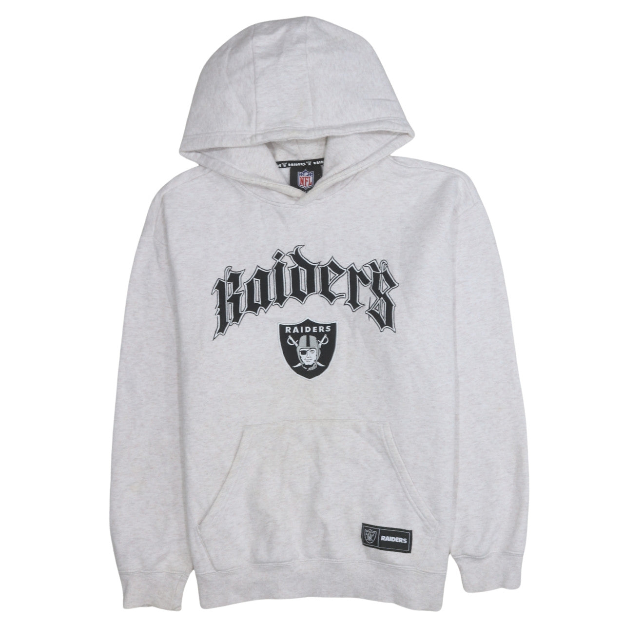 Primark NFL Raiders Grey Hooded Pullover Sweatshirt Women M
