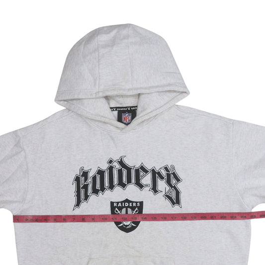 Primark NFL Raiders Grey Hooded Pullover Sweatshirt Women M