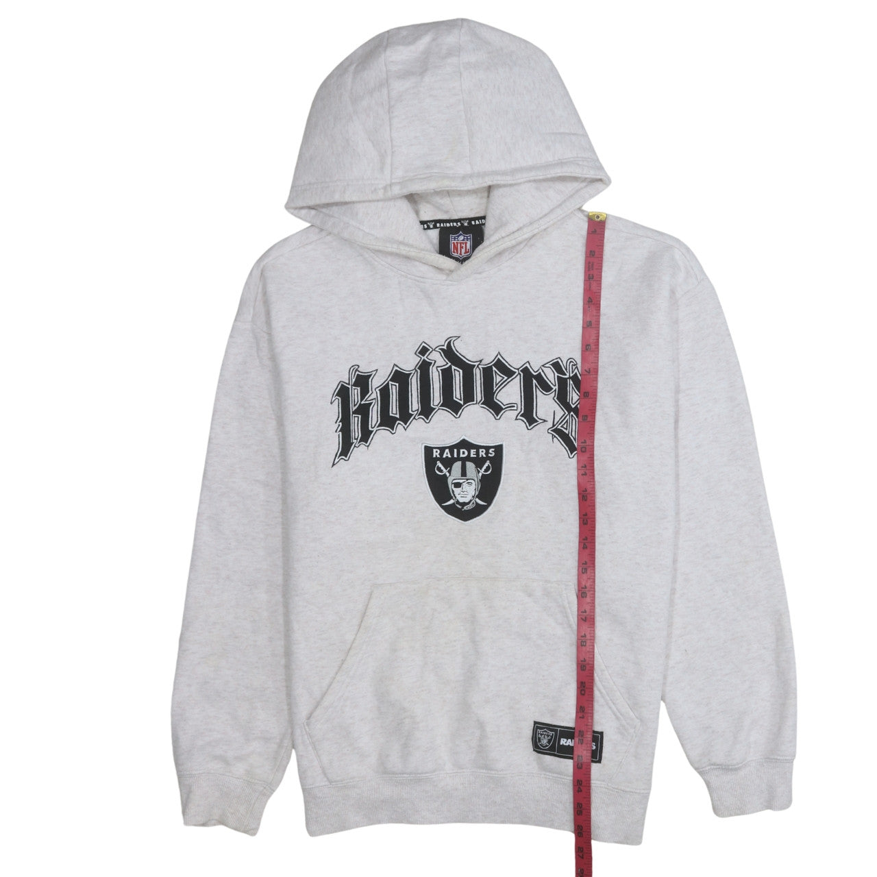 Primark NFL Raiders Grey Hooded Pullover Sweatshirt Women M