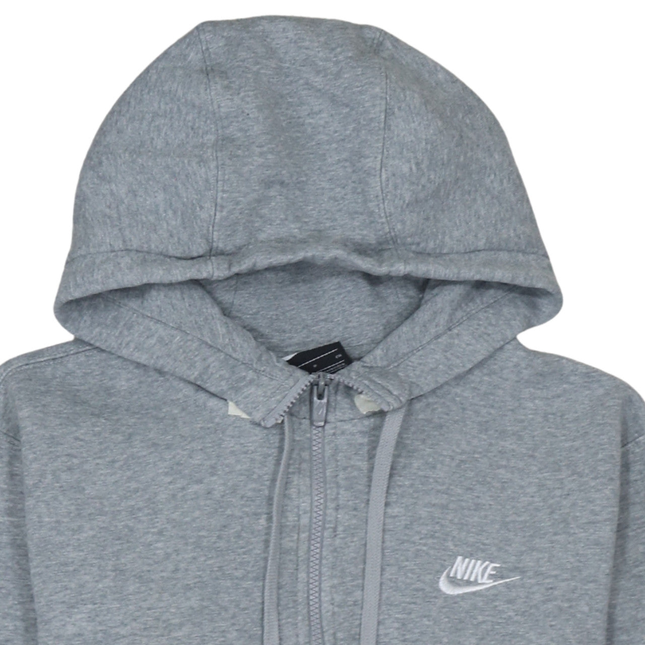 Nike Men's Grey Full Zip Hoodie Small Regular Fit Cotton Blend