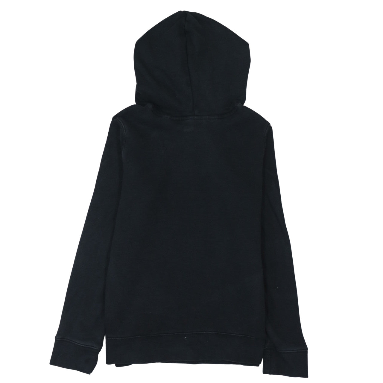 Adidas Womens Black Hoodie Size 8 Pullover Trefoil Logo Sweatshirt