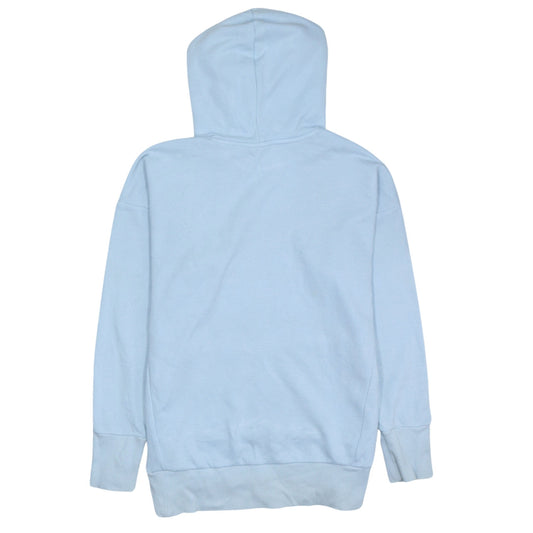 Adidas Womens Blue Pullover Hoodie Size S Casual Logo Sweatshirt