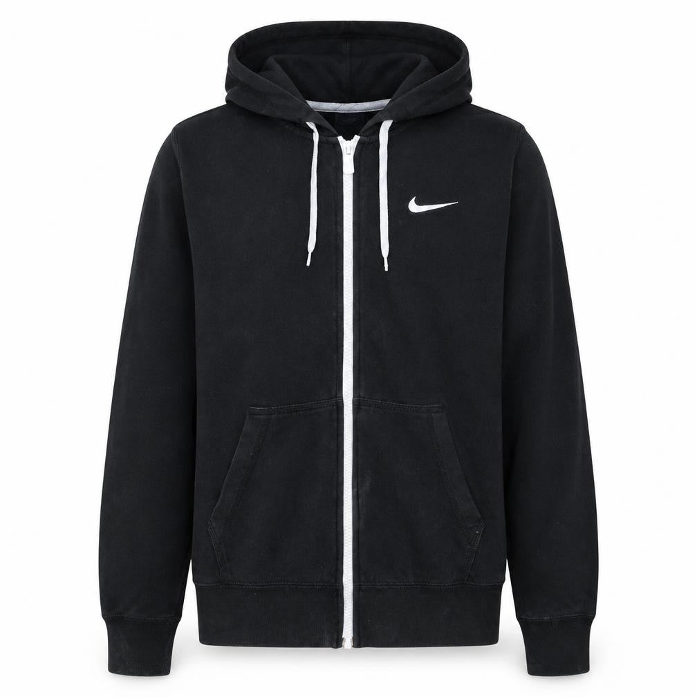 Nike Men's Black Full Zip Hoodie M Regular Fit Sportswear Fleece