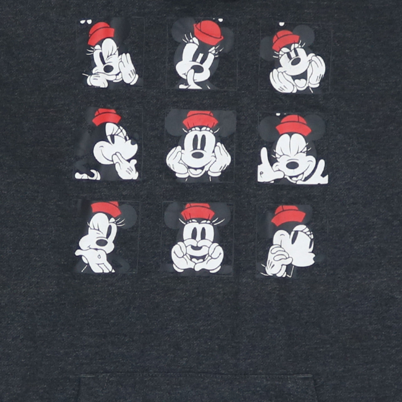Disney Womens Black XS Pullover Hoodie Minnie Mouse Graphic