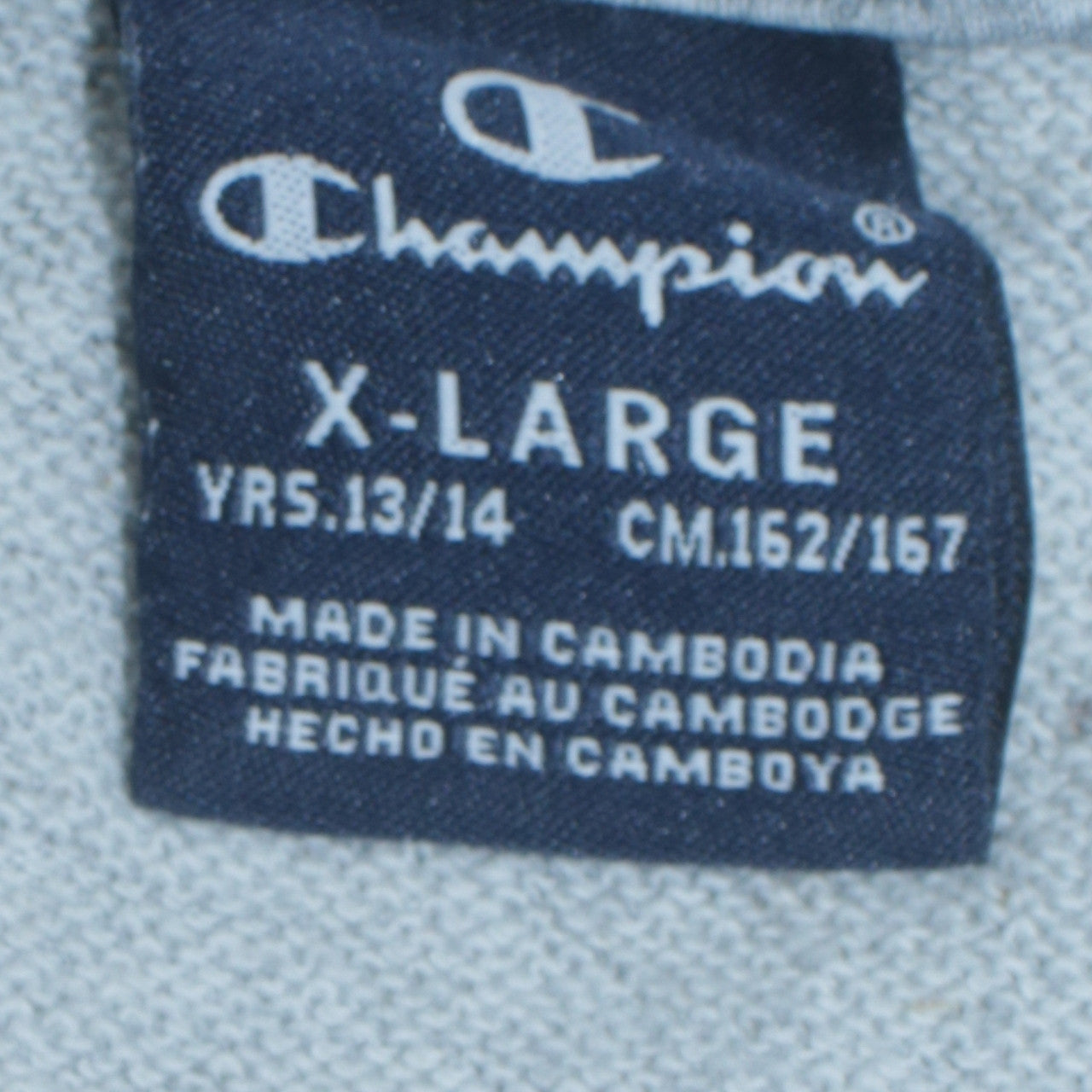 Champion Teens Grey Logo Sweatshirt XL Regular Fit Long Sleeve