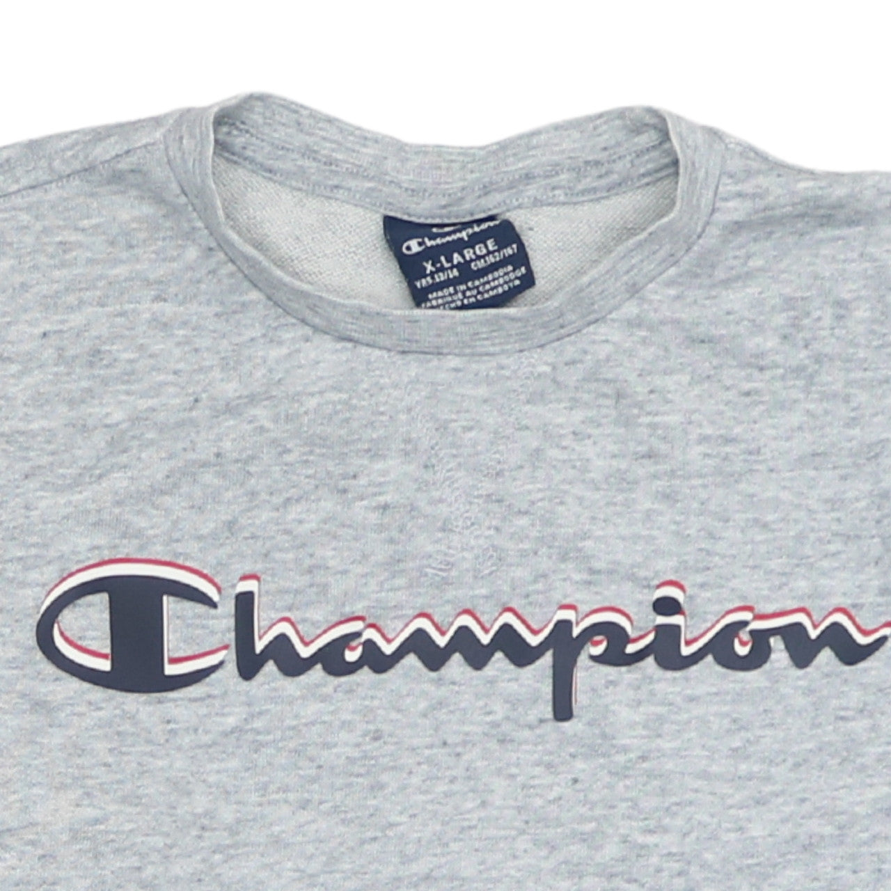 Champion Teens Grey Logo Sweatshirt XL Regular Fit Long Sleeve