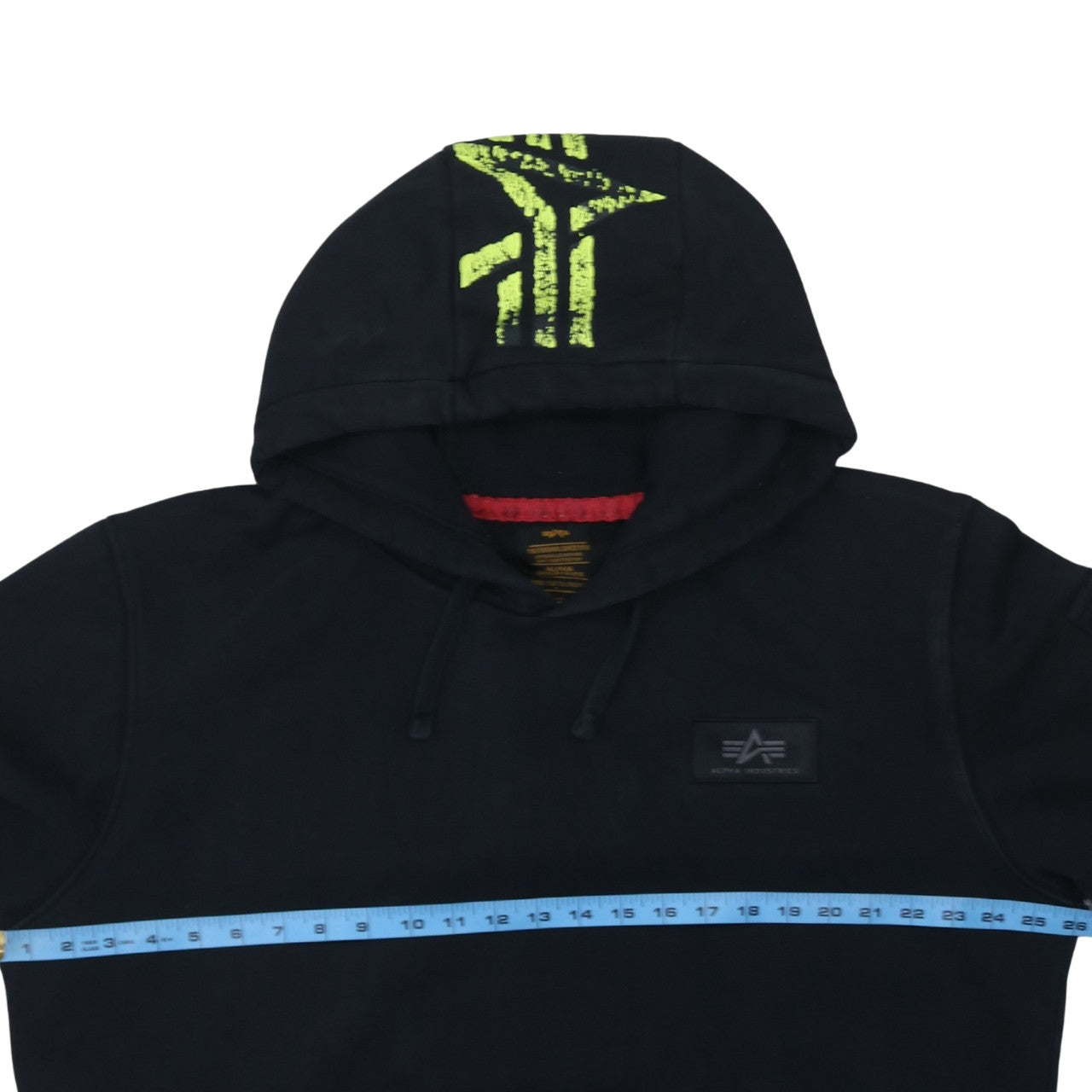 Alpha Industries Men's Black 2XL Pullover Hoodie with Logo
