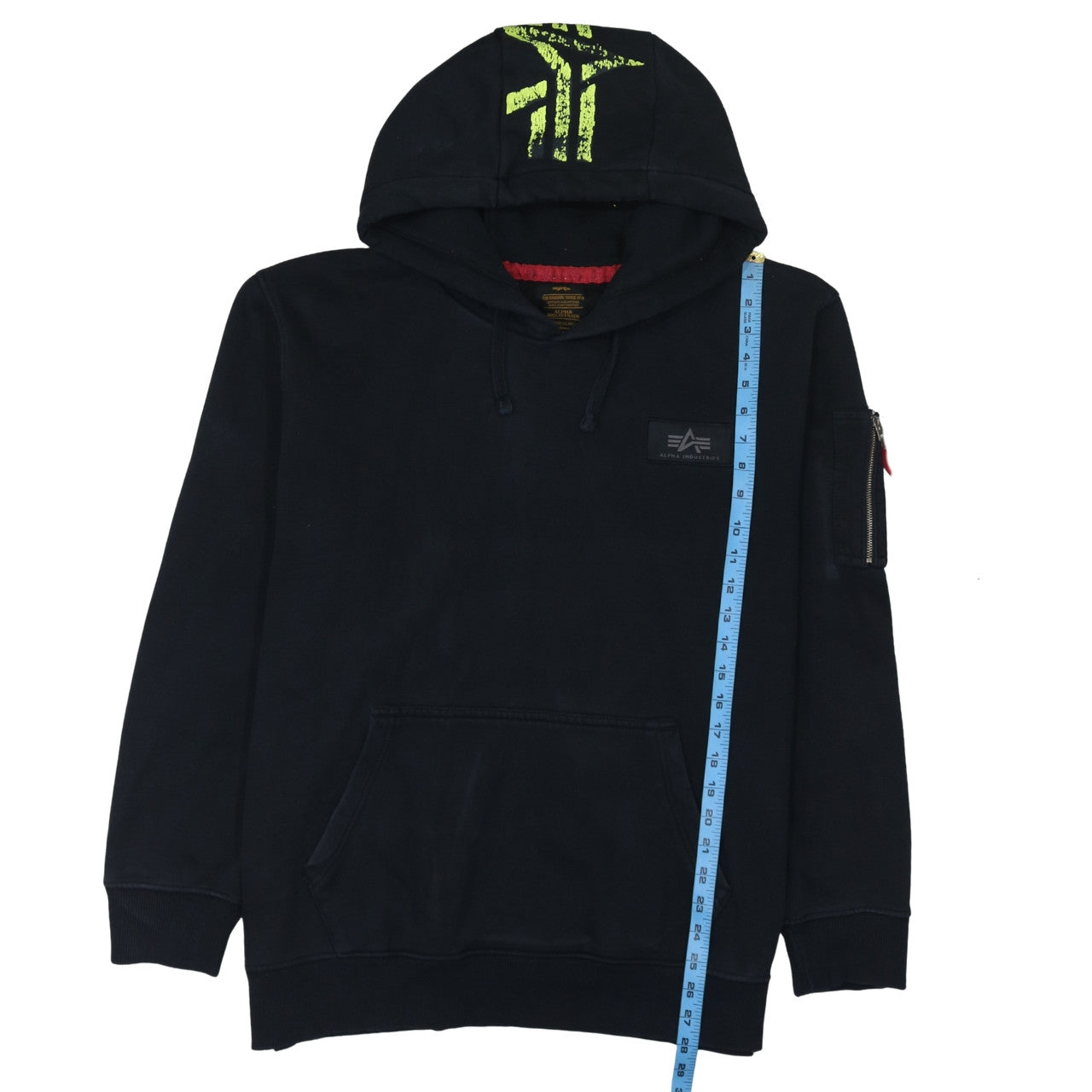 Alpha Industries Men's Black 2XL Pullover Hoodie with Logo