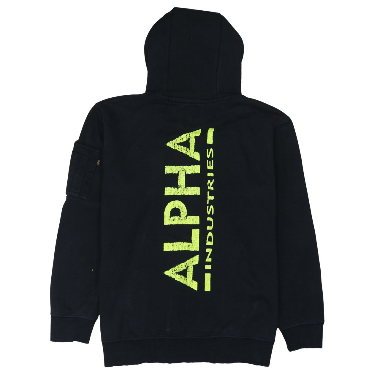 Alpha Industries Men's Black 2XL Pullover Hoodie with Logo