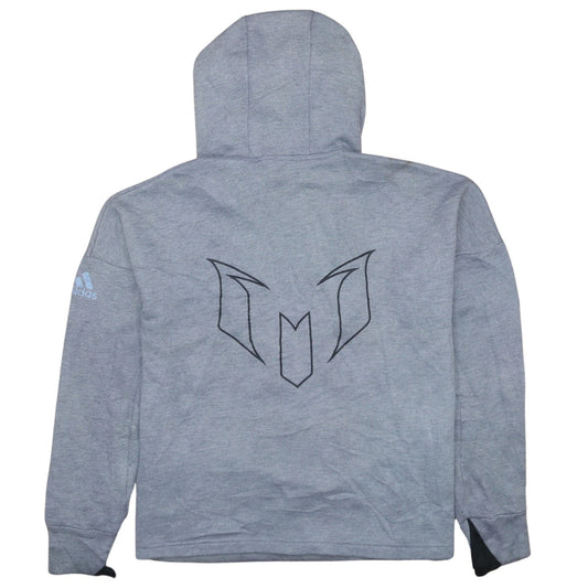 Adidas Boys Grey 13-14 Years Pullover Hoodie with Logo Design