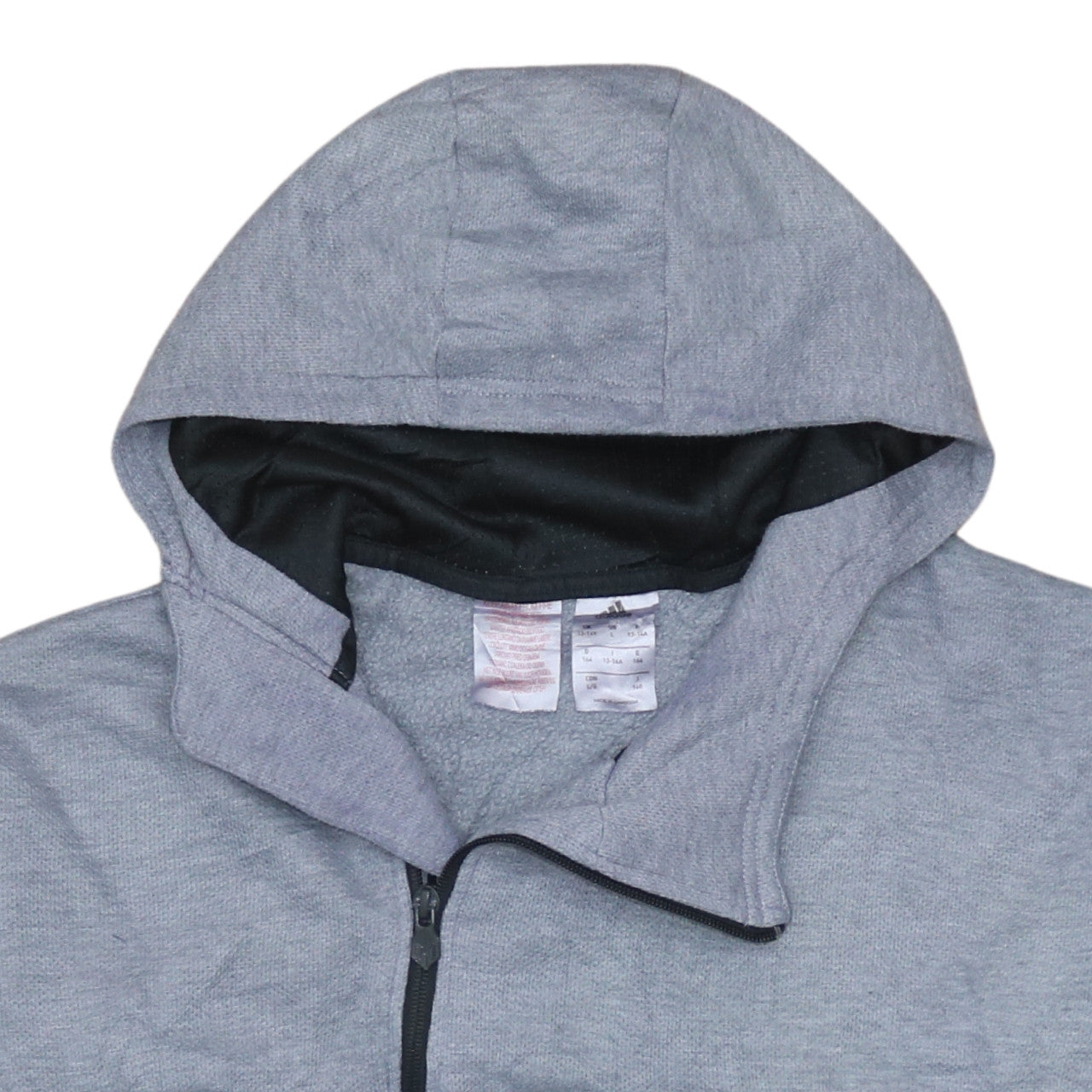 Adidas Boys Grey 13-14 Years Pullover Hoodie with Logo Design