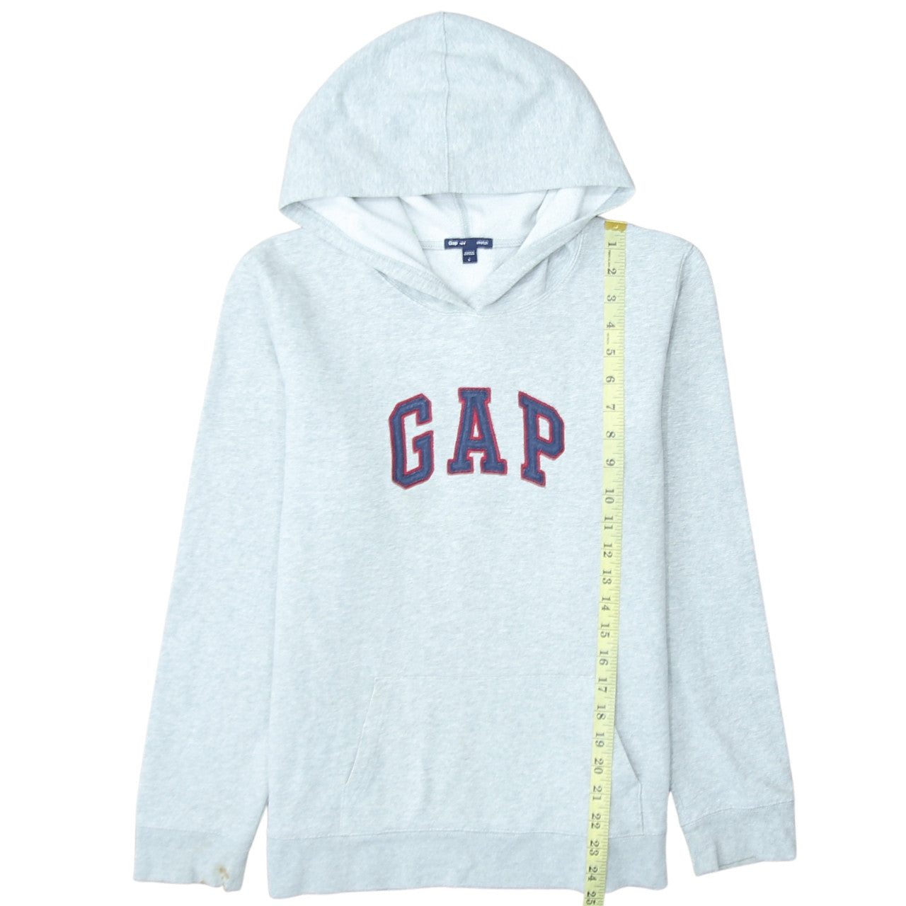 GAP Women Grey Pullover Hoodie Large Cotton Blend Casual Logo
