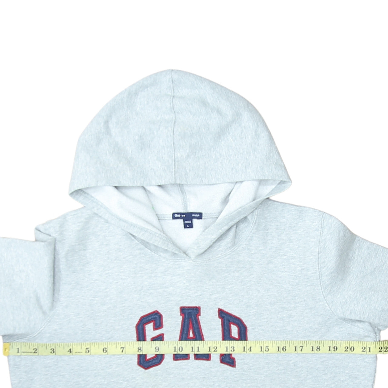 GAP Women Grey Pullover Hoodie Large Cotton Blend Casual Logo