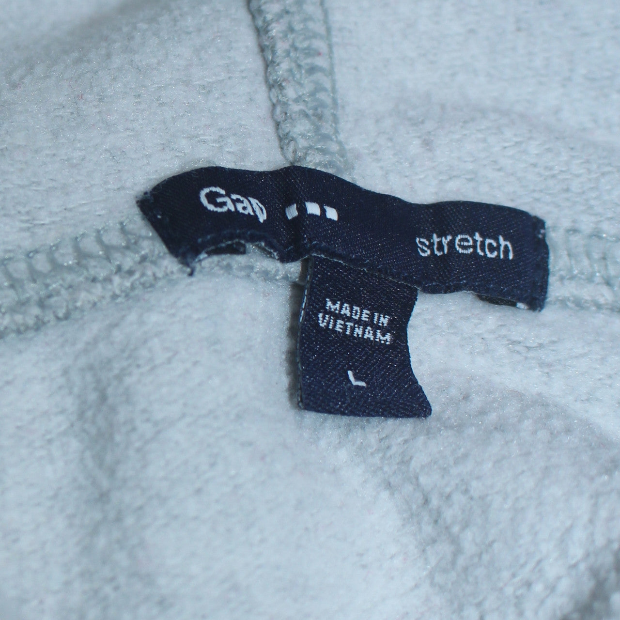 GAP Women Grey Pullover Hoodie Large Cotton Blend Casual Logo