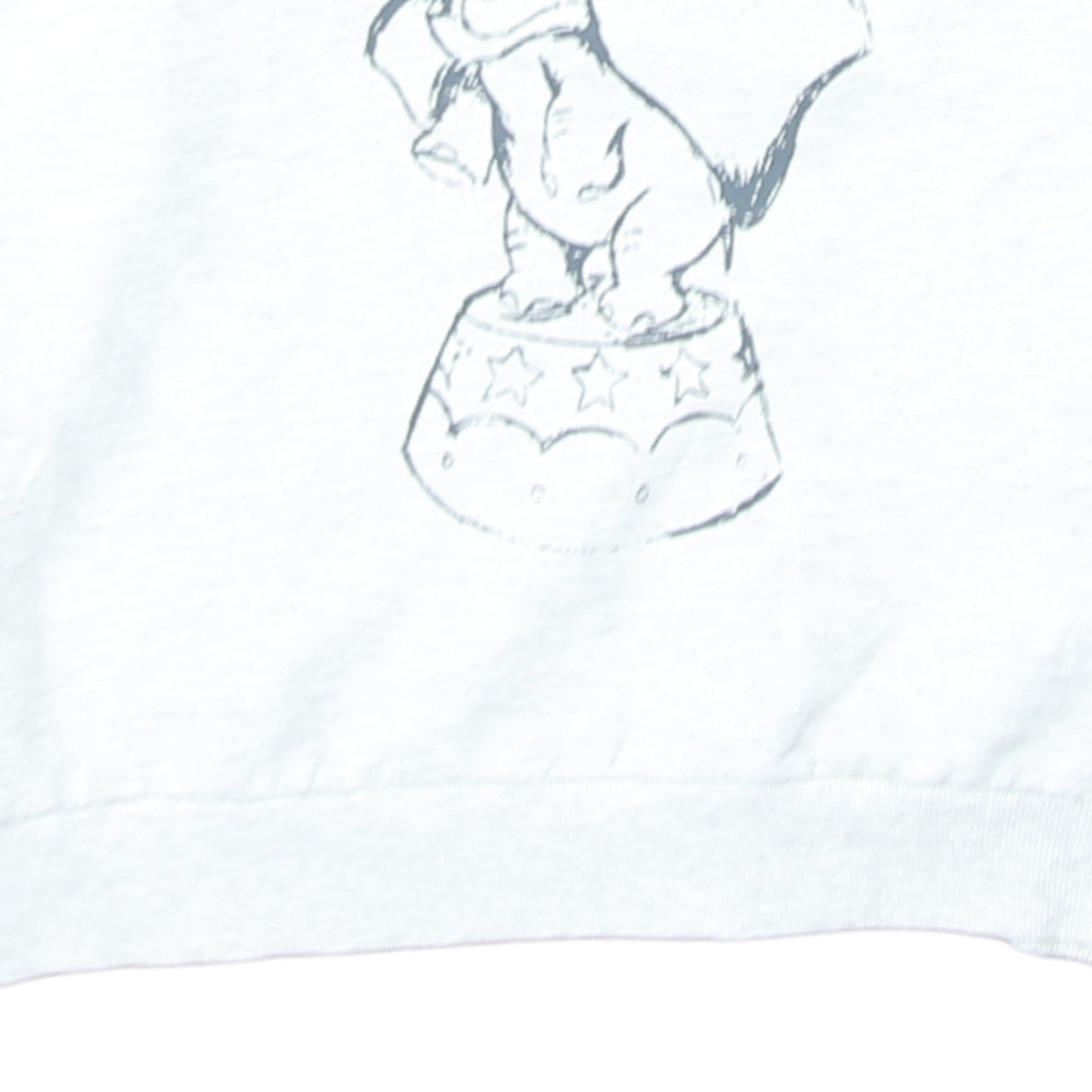 Disney Women White Dumbo Sweatshirt Size 10/12 Pullover Crew Neck