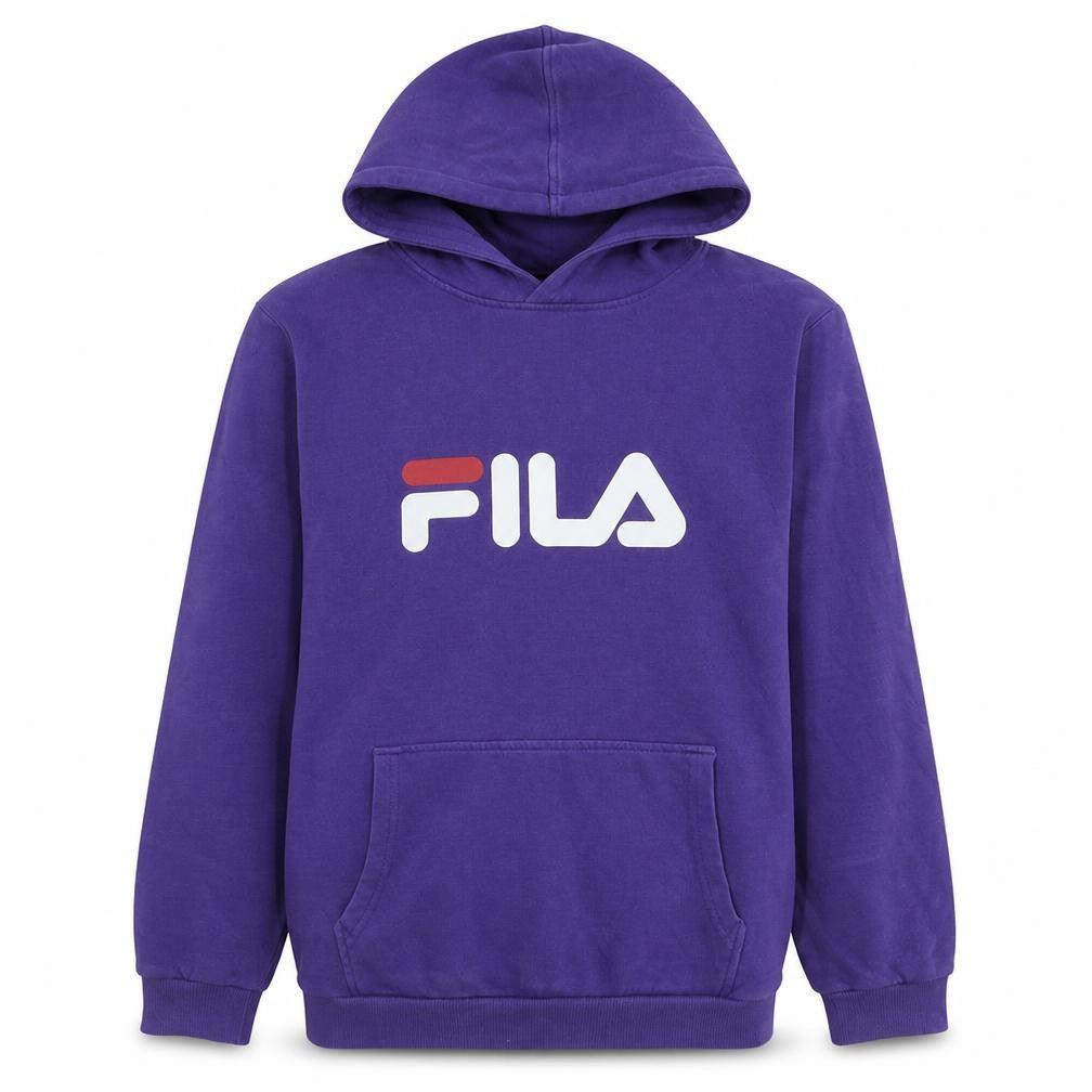 FILA Boys Purple Pullover Hoodie 13-14 Years Logo Casual Sweatshirt