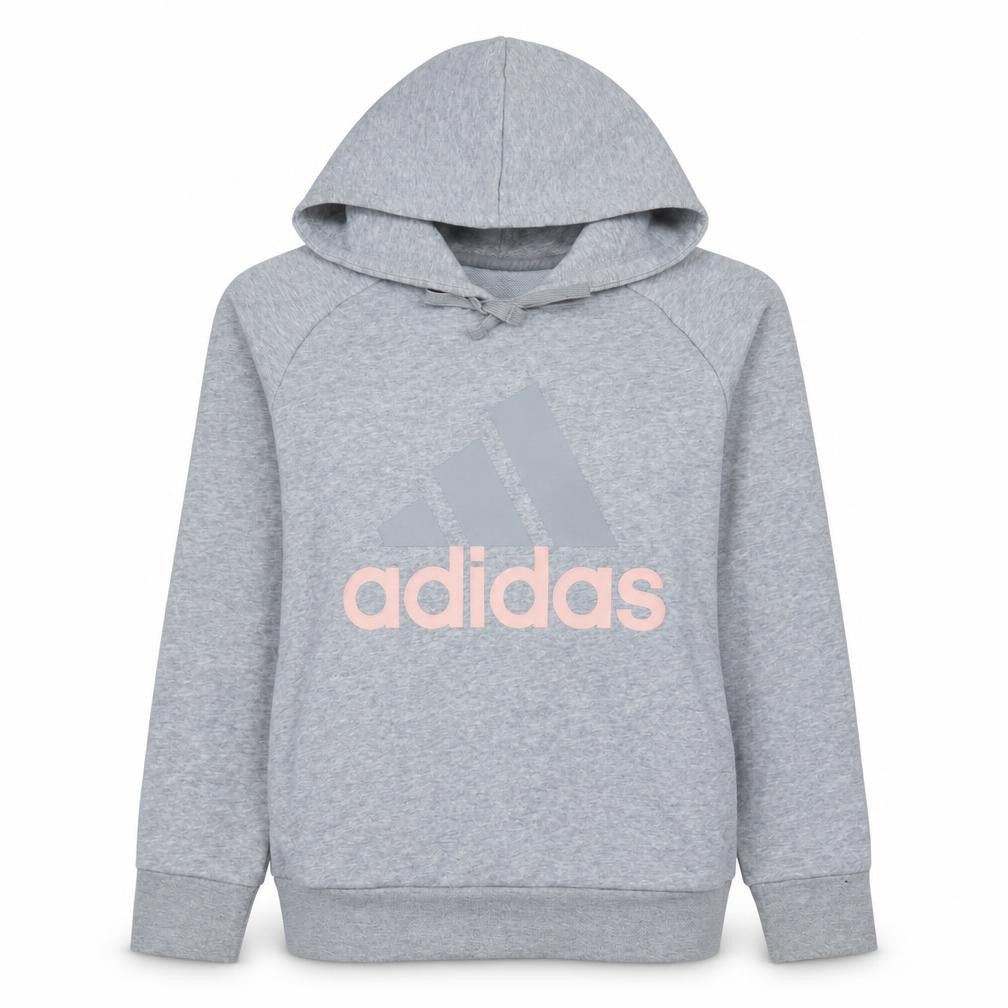Adidas Womens Grey Pullover Hoodie Size S Casual Logo Sweatshirt