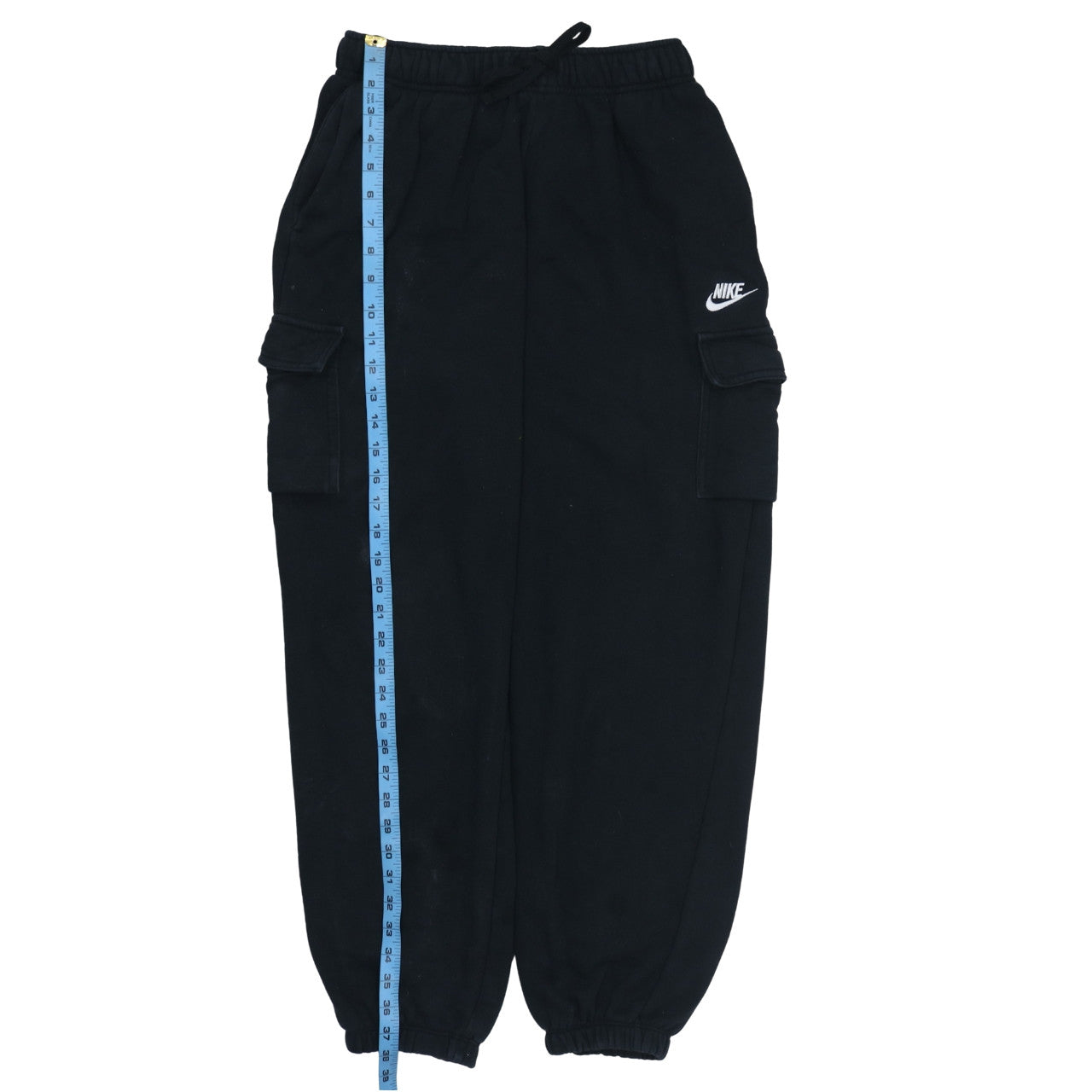 Nike Men's Black Cargo Fleece Jogger Trousers Size S