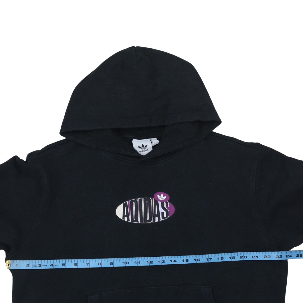 Adidas Men's Black 3XL Pullover Hoodie with Logo Print