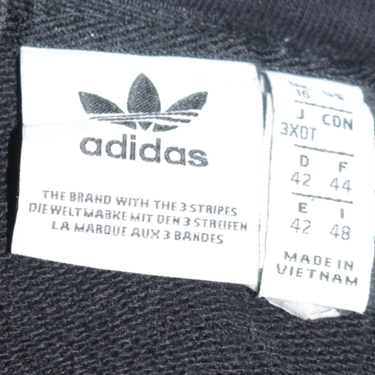 Adidas Men's Black 3XL Pullover Hoodie with Logo Print