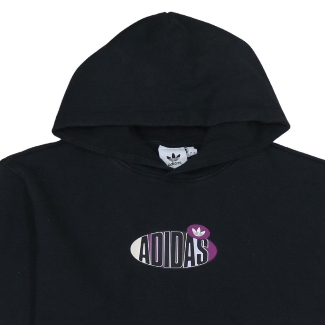 Adidas Men's Black 3XL Pullover Hoodie with Logo Print