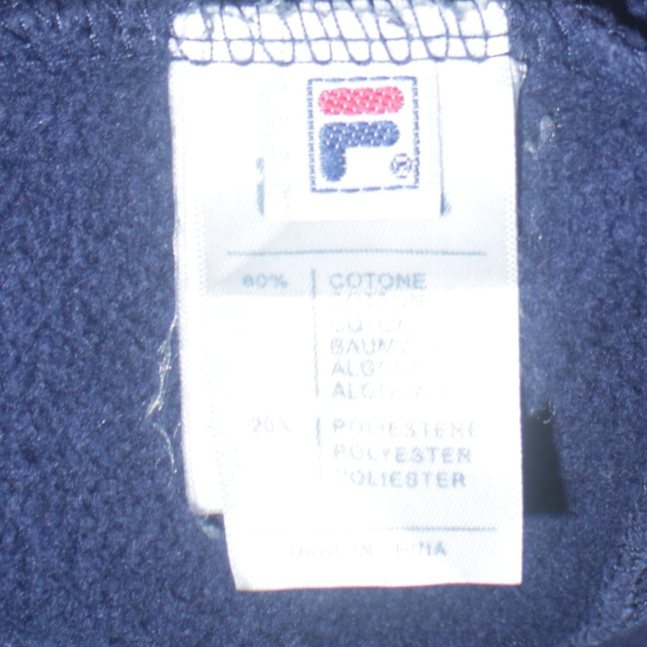 Fila Men's Blue Full Zip Fleece Hoodie L Excellent Condition
