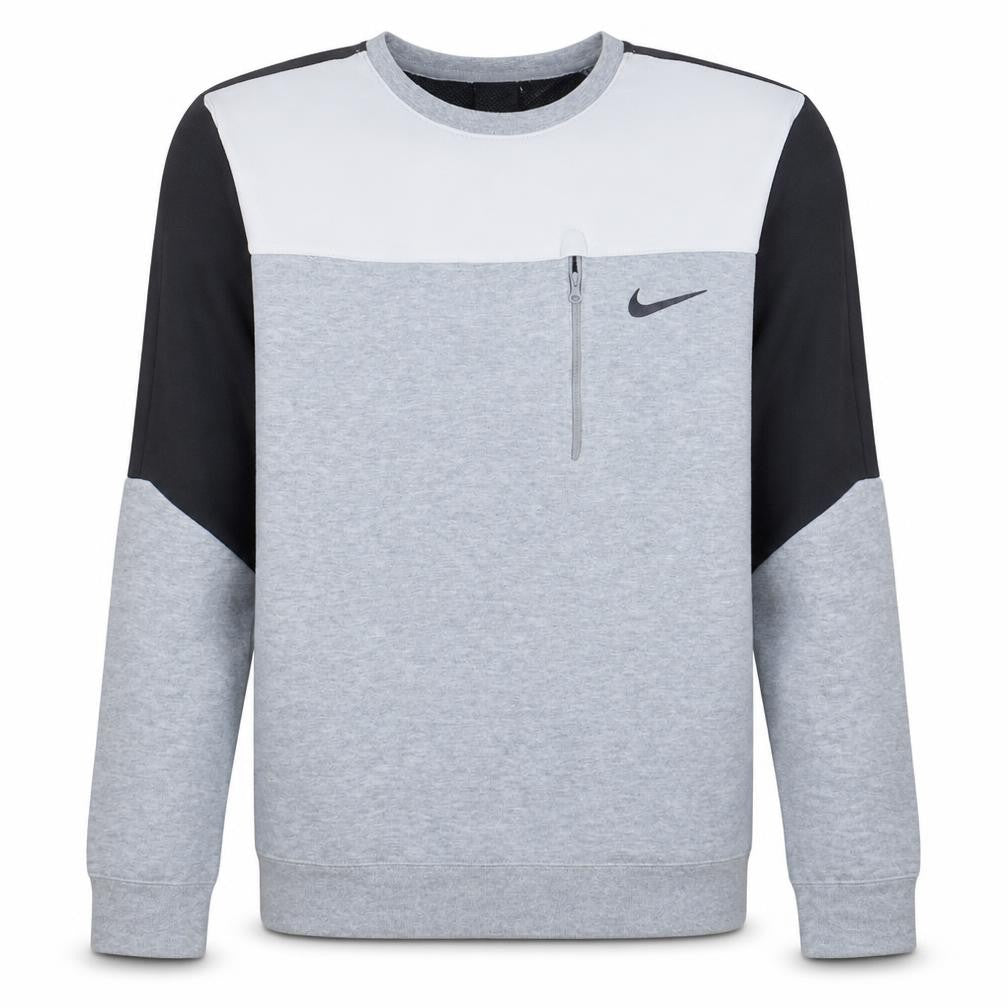 Nike Men's Grey Crew Neck Pullover Sweatshirt Medium