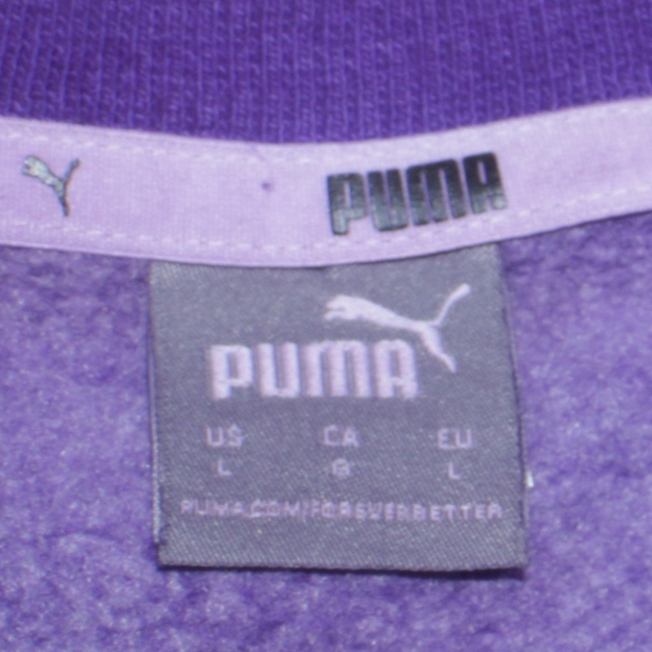 Puma Women's Purple Crew Neck Pullover Sweatshirt Size L