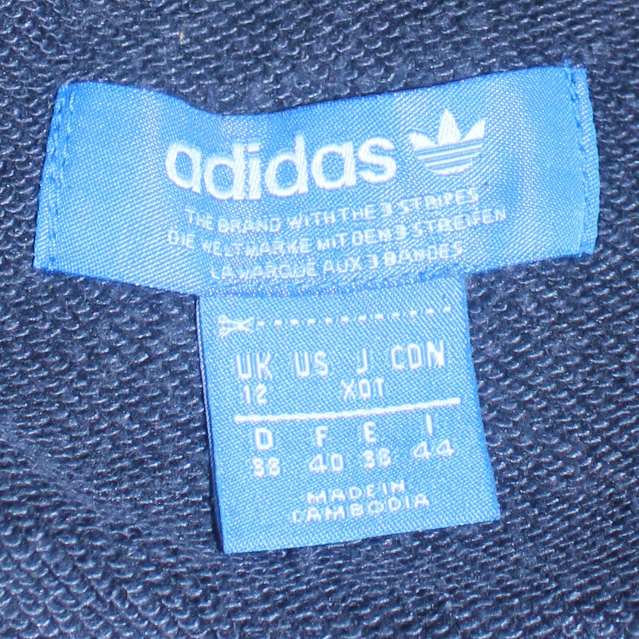 Adidas Womens Navy Grey Hooded Pullover Sweatshirt UK 12