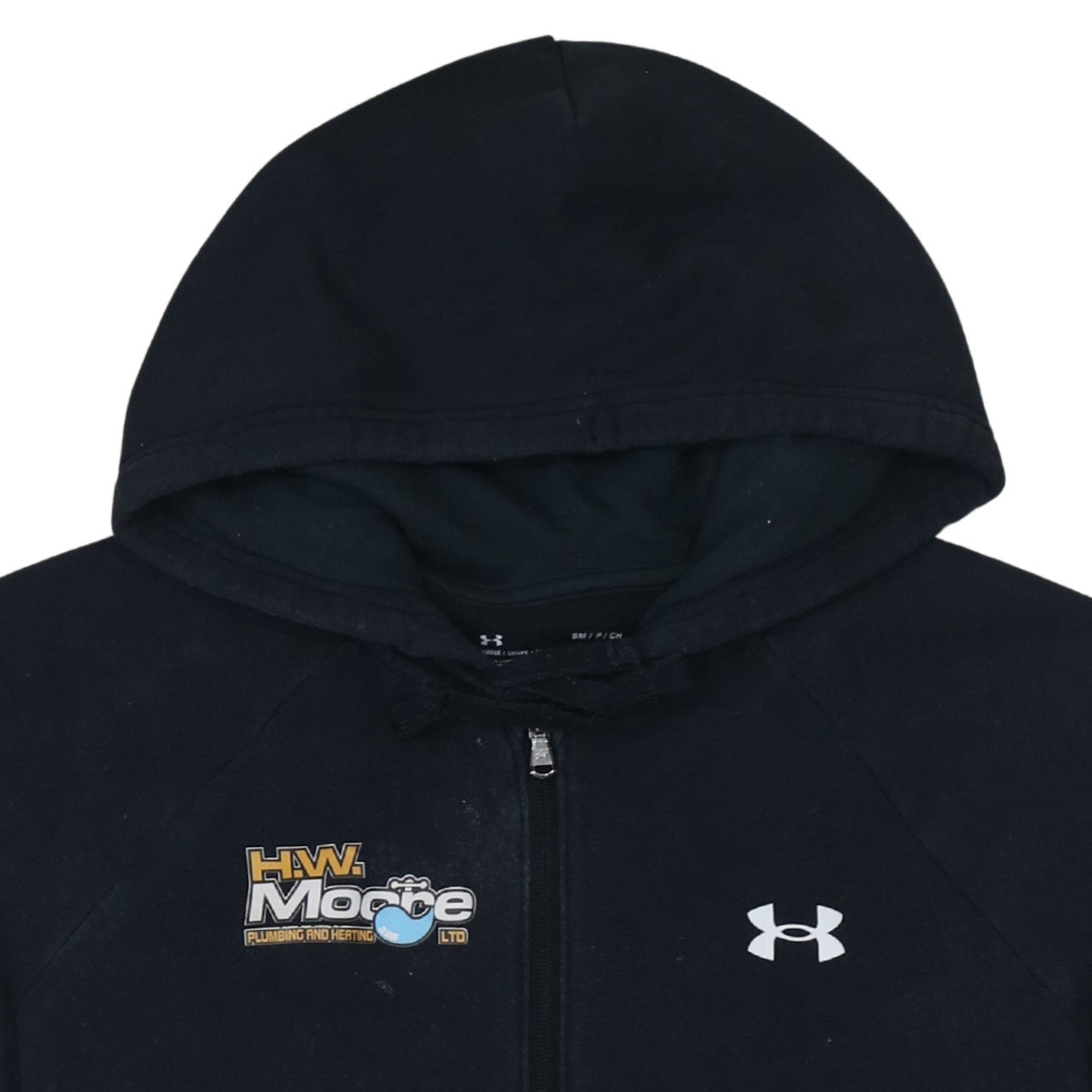 Under Armour Men's Black Full Zip Hoodie Small ColdGear Fleece
