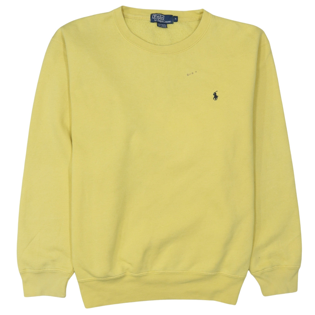 Polo Ralph Lauren Men's Yellow Crew Neck Sweatshirt M