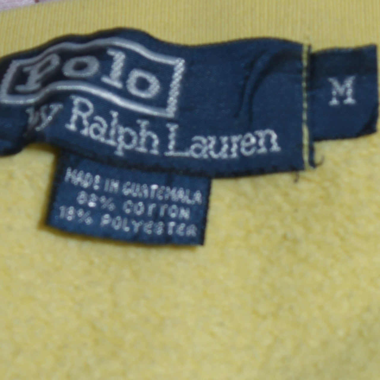 Polo Ralph Lauren Men's Yellow Crew Neck Sweatshirt M