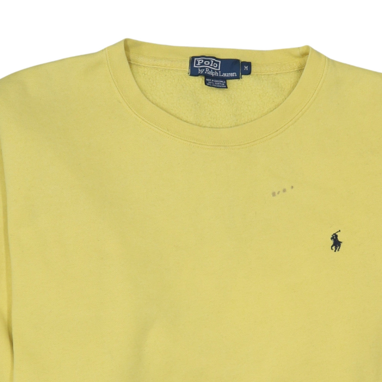 Polo Ralph Lauren Men's Yellow Crew Neck Sweatshirt M