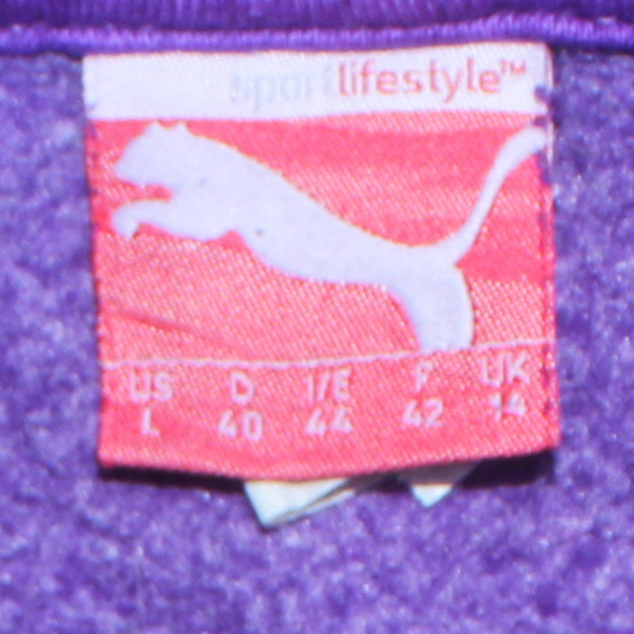 Puma Women's Purple Pullover Hoodie Size 14 Relaxed Fit