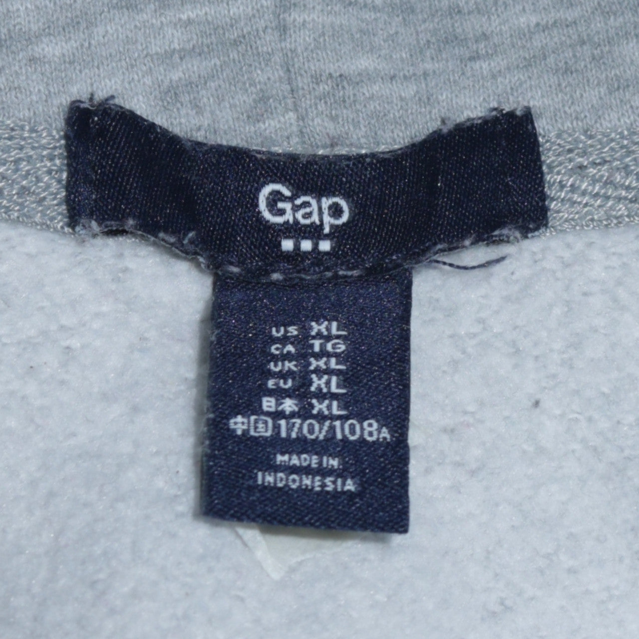 GAP Women Grey Full Zip Hoodie XL Cotton Blend Casual