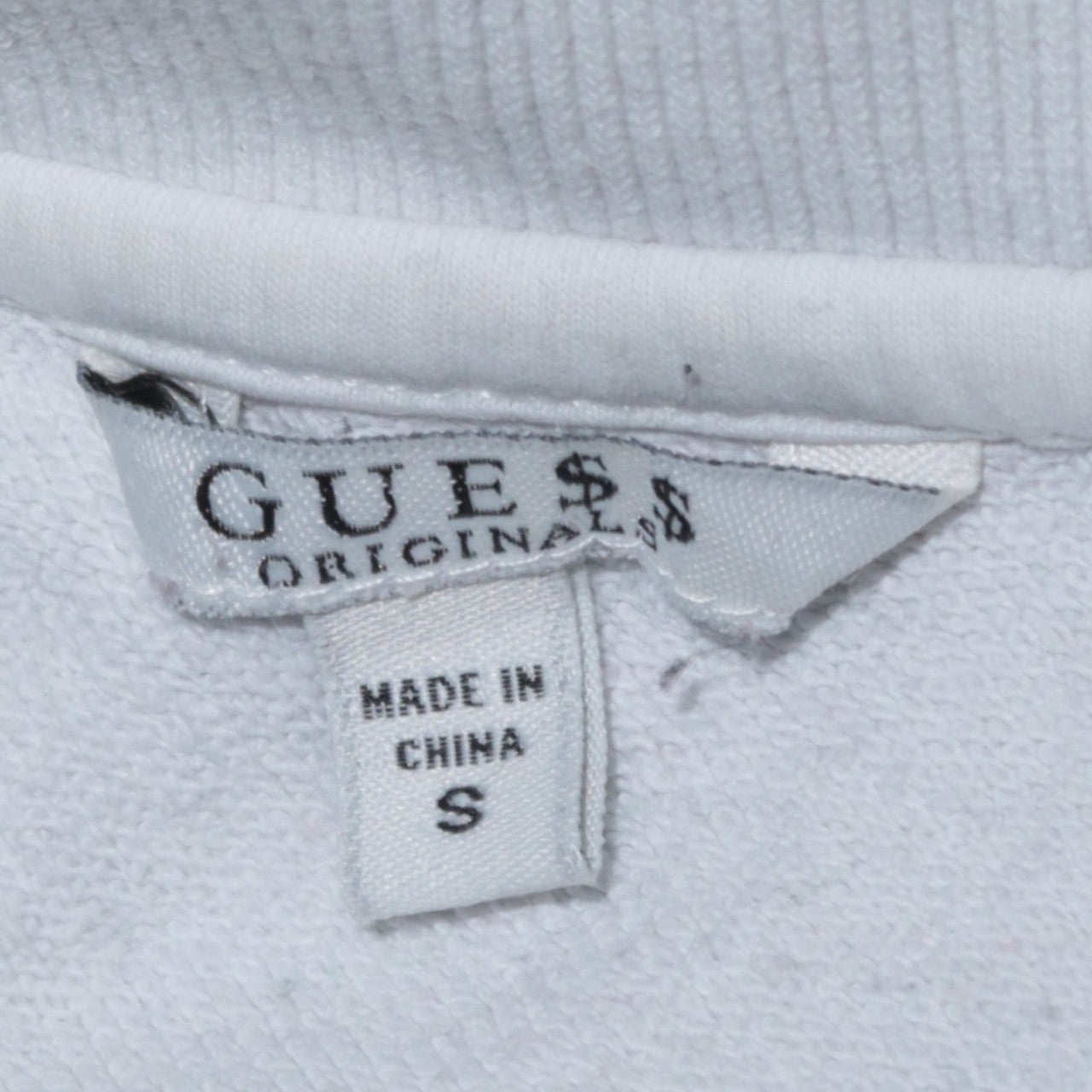 Guess Jeans U.S.A. White Logo Embroidered Sweatshirt Womens Small