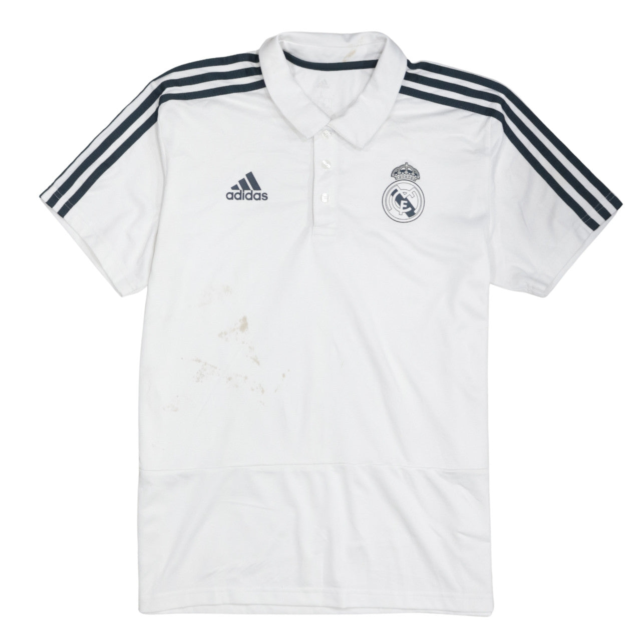 Adidas Men’s White Real Madrid Polo Shirt L Football Training Top
