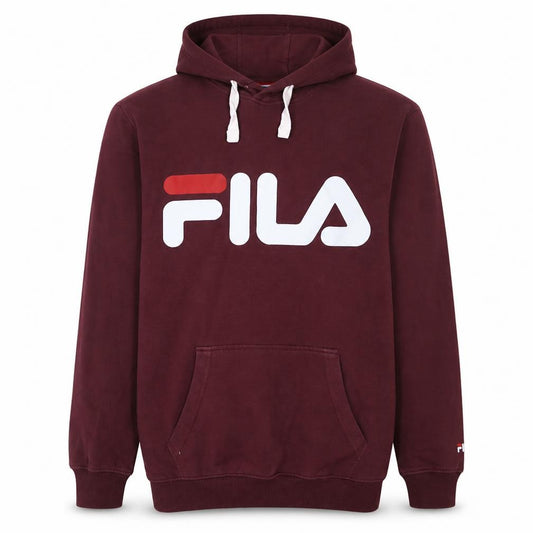 Fila Men's Red Pullover Hoodie Size S Logo Graphic Sportswear